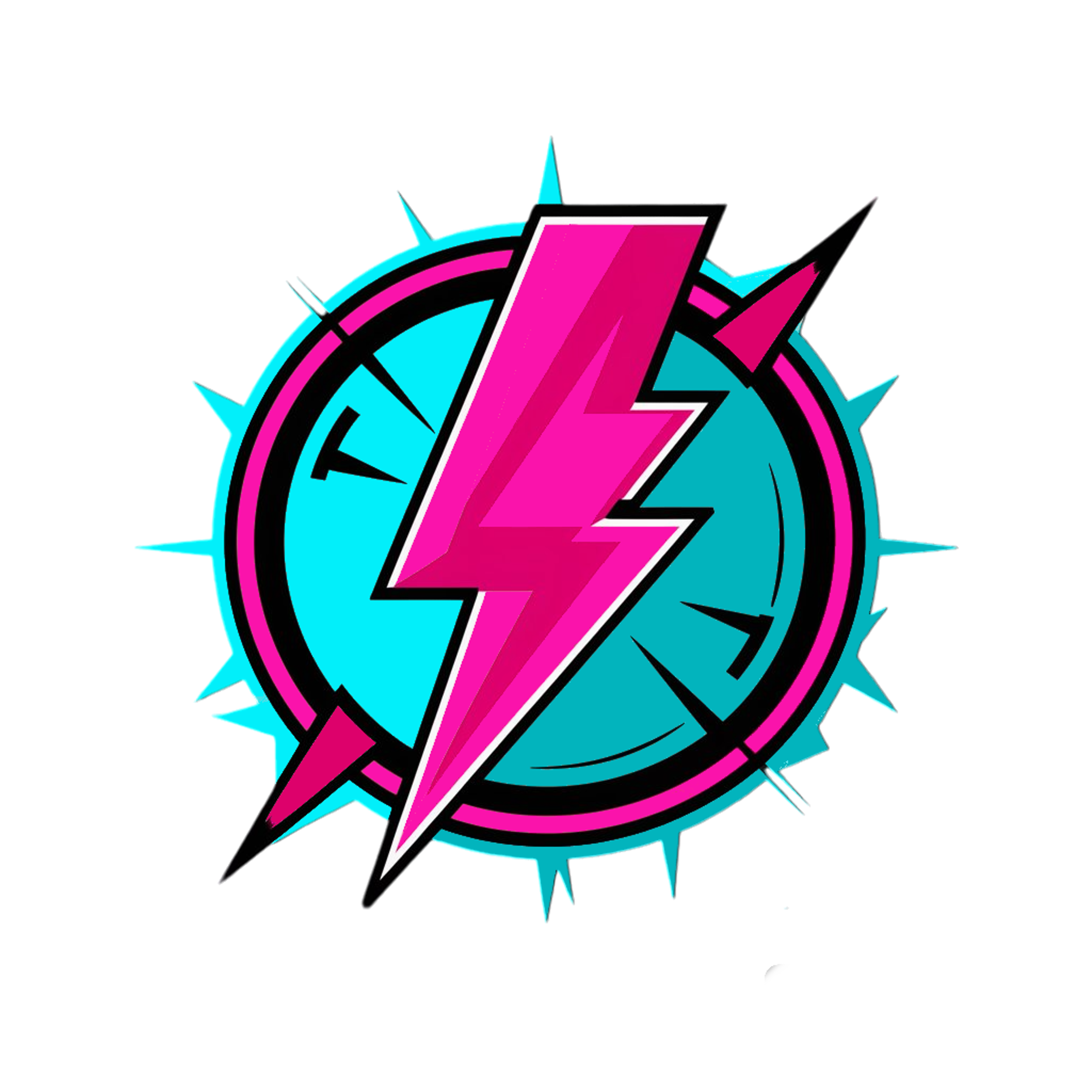 Flash Precision Marketing - Lightning bolt logo in pink and cyan